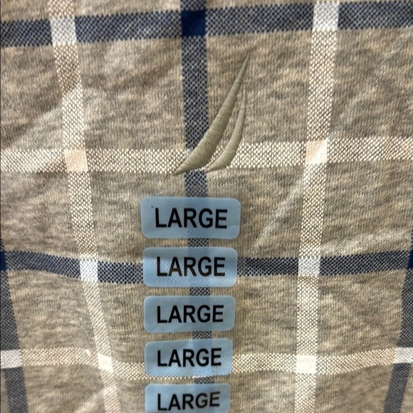 Nautica Men's Gray and Blue Plaid Sweater/ zippered sweatshirt, Size Large - Picture 5 of 10